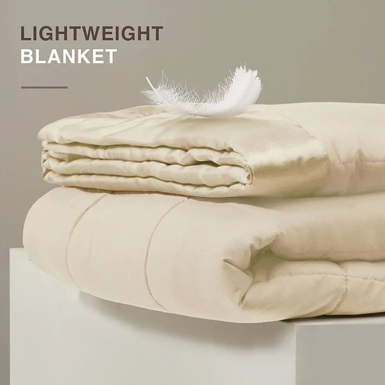 Madison Park Prospect Lightweight Down Alternative Blanket with Satin Trim