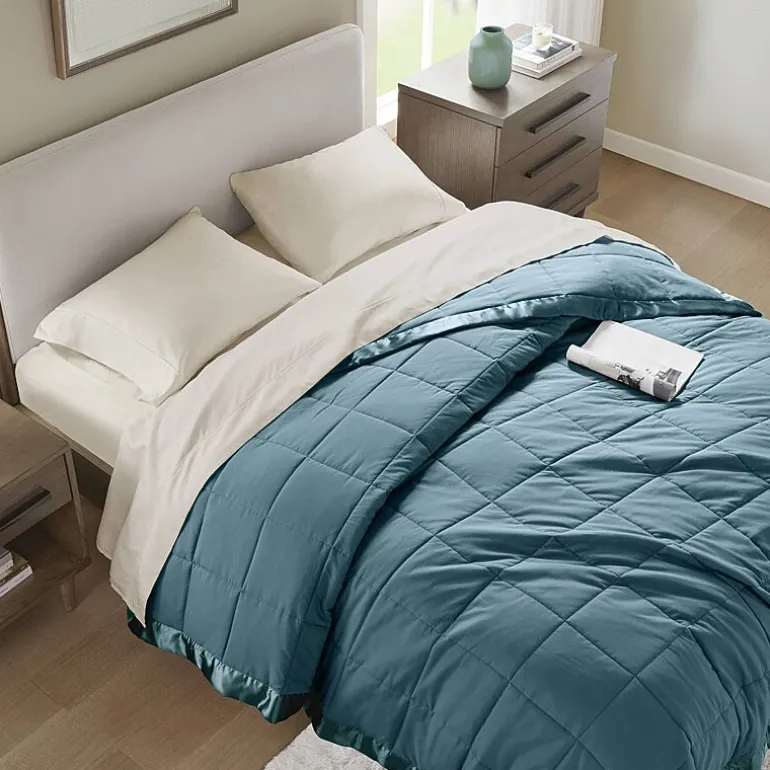 Madison Park Prospect Lightweight Down Alternative Blanket with Satin Trim