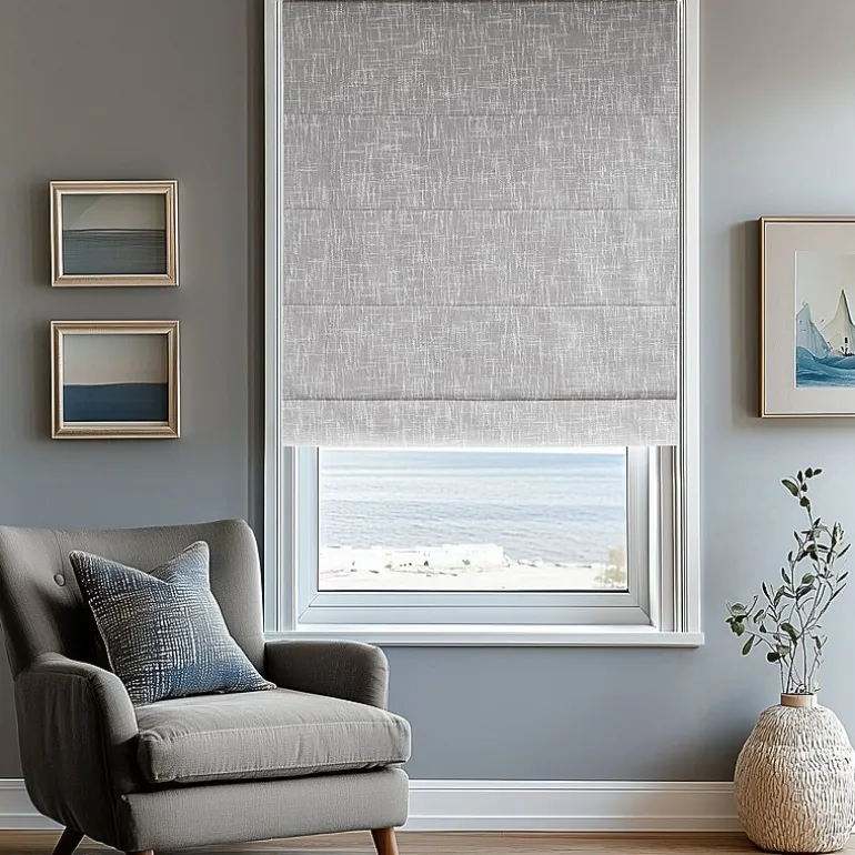 Madison Park Quincy Cordless 100% Blackout Roman Shade