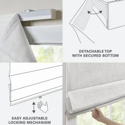 Madison Park Quincy Cordless 100% Blackout Roman Shade