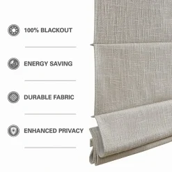 Madison Park Quincy Cordless 100% Blackout Roman Shade