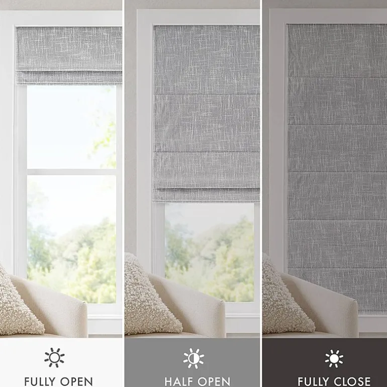 Madison Park Quincy Cordless 100% Blackout Roman Shade