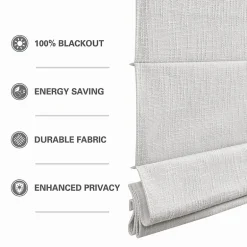 Madison Park Quincy Cordless 100% Blackout Roman Shade