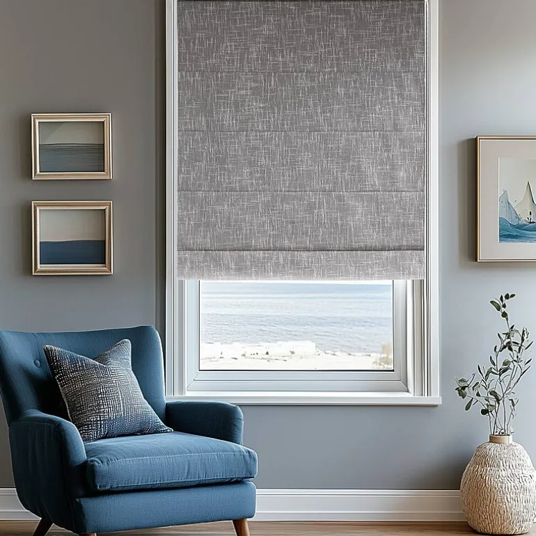 Madison Park Quincy Cordless 100% Blackout Roman Shade