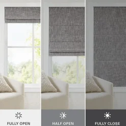 Madison Park Quincy Cordless 100% Blackout Roman Shade