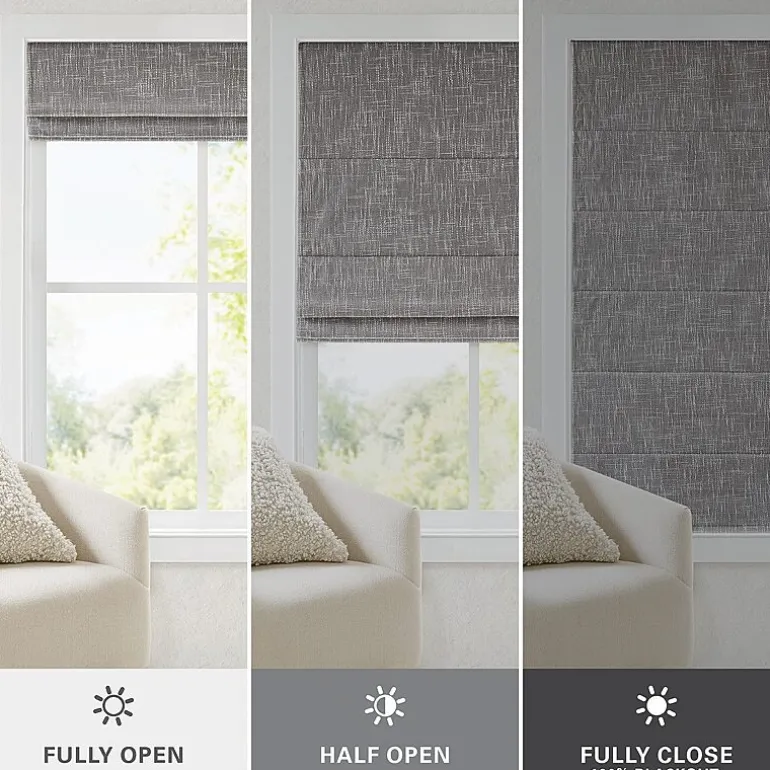 Madison Park Quincy Cordless 100% Blackout Roman Shade