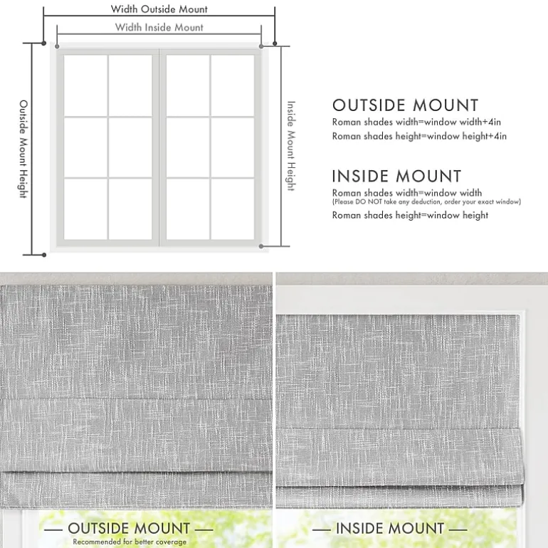 Madison Park Quincy Cordless 100% Blackout Roman Shade