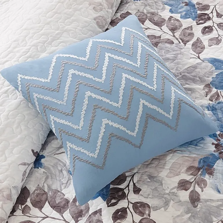 Madison Park Raven 6-Pc Printed Quilt Set With Throw Pillows
