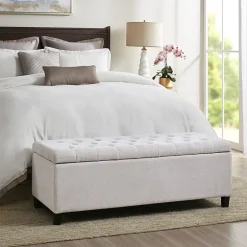 Madison Park Sasha Tufted Top Storage Bench