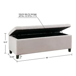 Madison Park Sasha Tufted Top Storage Bench