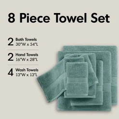 Madison Park Signature 800GSM 8-pc. Bath Towel Set