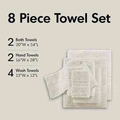 Madison Park Signature 800GSM 8-pc. Bath Towel Set