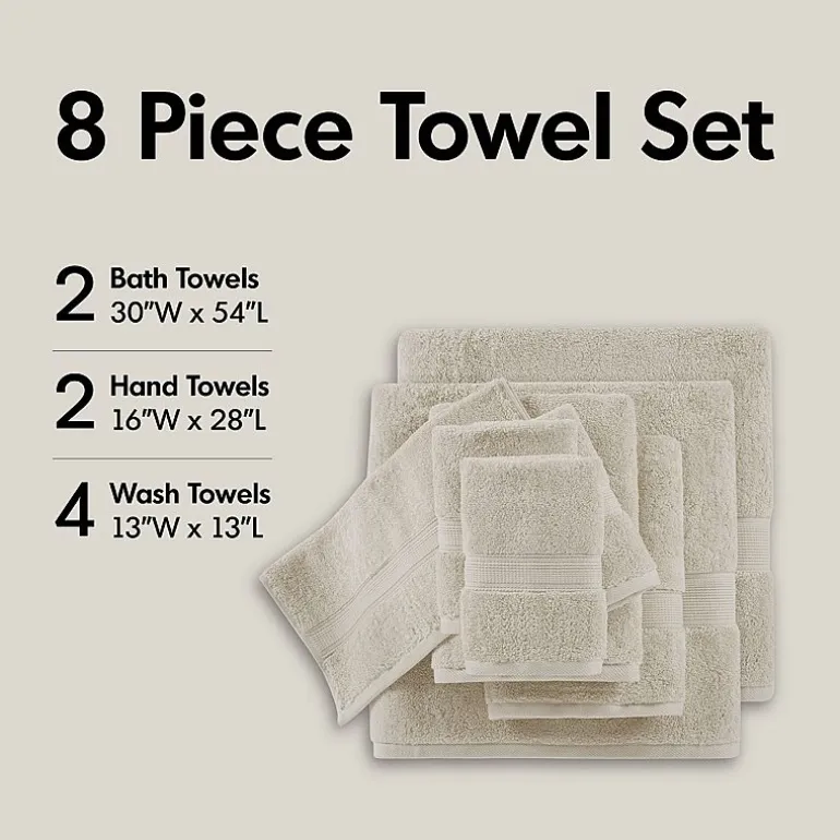 Madison Park Signature 800GSM 8-pc. Bath Towel Set