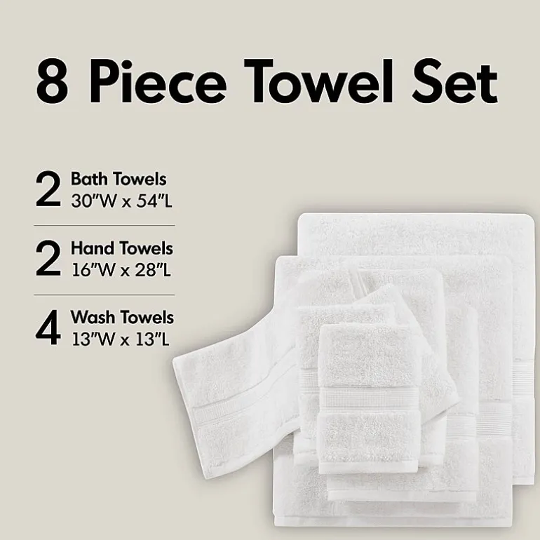 Madison Park Signature 800GSM 8-pc. Bath Towel Set