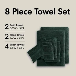 Madison Park Signature 800GSM 8-pc. Bath Towel Set