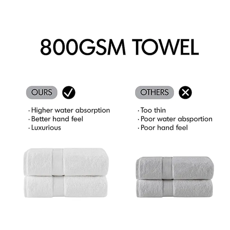 Madison Park Signature 800GSM 8-pc. Bath Towel Set