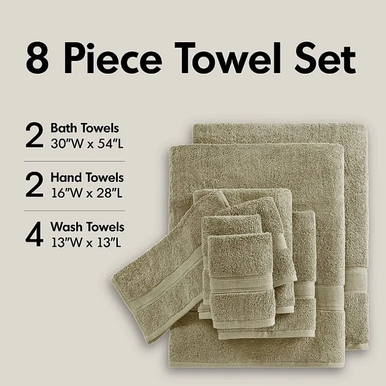 Madison Park Signature 800GSM 8-pc. Bath Towel Set