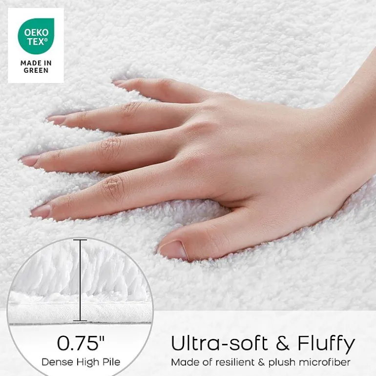 Madison Park Signature Marshmallow Bath Rug Collection