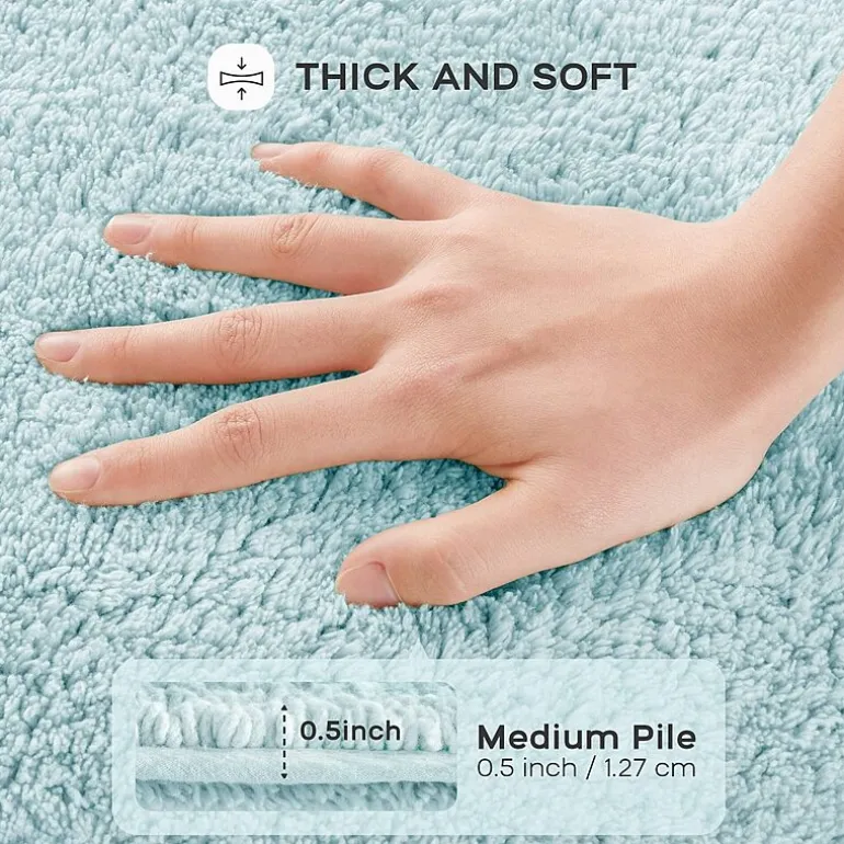 Madison Park Signature Splendor 100% Cotton Tufted 3000 Gsm Reversible Bath Rug