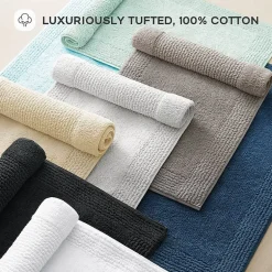 Madison Park Signature Splendor 100% Cotton Tufted 3000 Gsm Reversible Bath Rug