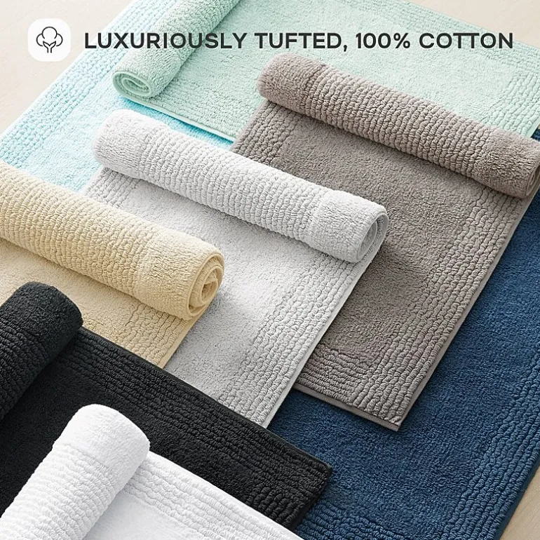 Madison Park Signature Splendor 100% Cotton Tufted 3000 Gsm Reversible Bath Rug