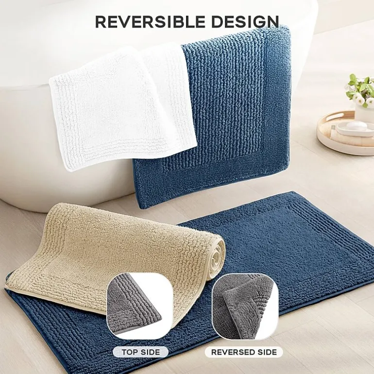 Madison Park Signature Splendor 100% Cotton Tufted 3000 Gsm Reversible Bath Rug