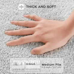 Madison Park Signature Splendor 100% Cotton Tufted 3000 Gsm Reversible Bath Rug