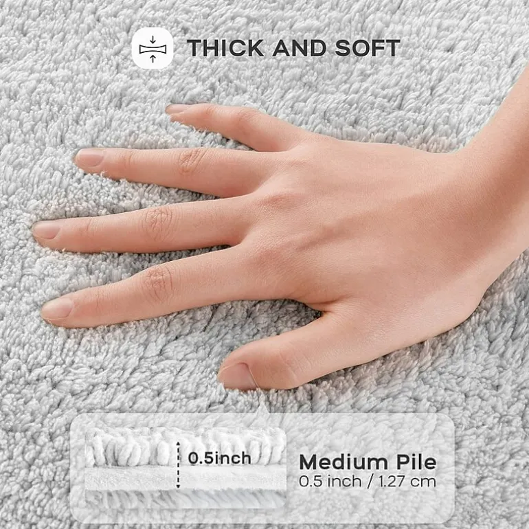 Madison Park Signature Splendor 100% Cotton Tufted 3000 Gsm Reversible Bath Rug