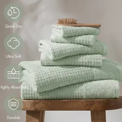 Madison Park Spa Waffle 6-pc. Quick Dry Bath Towel Set