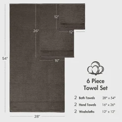 Madison Park Spa Waffle 6-pc. Quick Dry Bath Towel Set