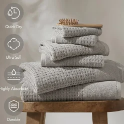 Madison Park Spa Waffle 6-pc. Quick Dry Bath Towel Set