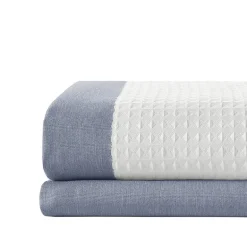 Madison Park Spa Waffle  With 3m Treatment Shower Curtain