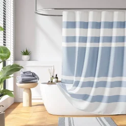 Madison Park Spa Waffle  With 3m Treatment Shower Curtain