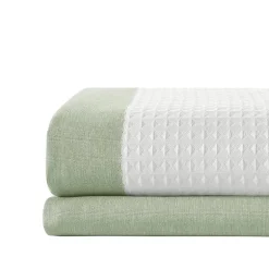 Madison Park Spa Waffle  With 3m Treatment Shower Curtain