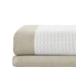Madison Park Spa Waffle  With 3m Treatment Shower Curtain
