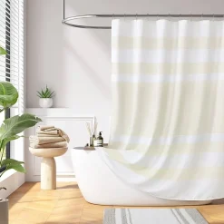Madison Park Spa Waffle  With 3m Treatment Shower Curtain