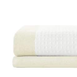 Madison Park Spa Waffle  With 3m Treatment Shower Curtain