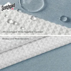Madison Park Spa Waffle  With 3m Treatment Shower Curtain