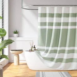 Madison Park Spa Waffle  With 3m Treatment Shower Curtain