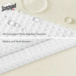 Madison Park Spa Waffle  With 3m Treatment Shower Curtain