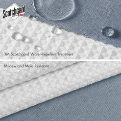 Madison Park Spa Waffle  With 3m Treatment Shower Curtain