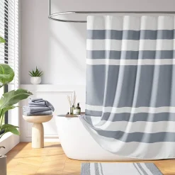 Madison Park Spa Waffle  With 3m Treatment Shower Curtain