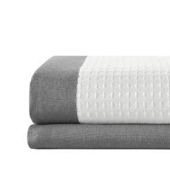 Madison Park Spa Waffle  With 3m Treatment Shower Curtain