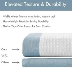 Madison Park Spa Waffle  With 3m Treatment Shower Curtain