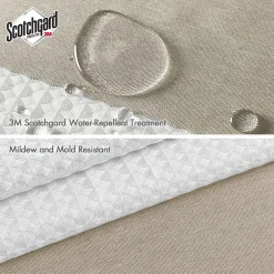 Madison Park Spa Waffle  With 3m Treatment Shower Curtain