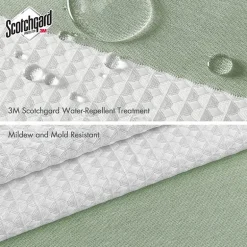 Madison Park Spa Waffle  With 3m Treatment Shower Curtain
