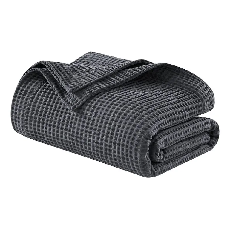 Madison Park Waffle Weave Cotton Lightweight Blanket