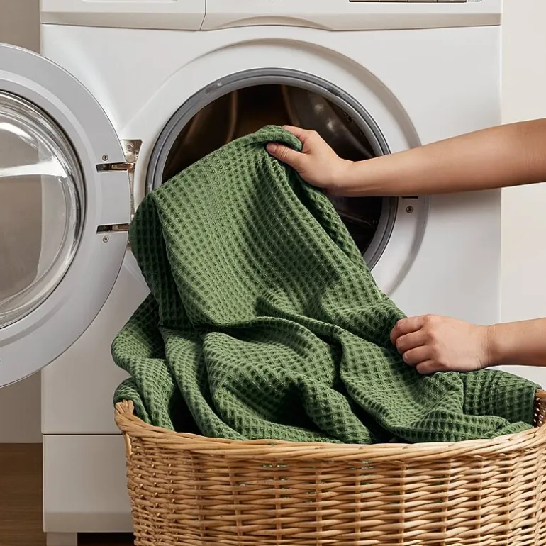 Madison Park Waffle Weave Cotton Lightweight Blanket