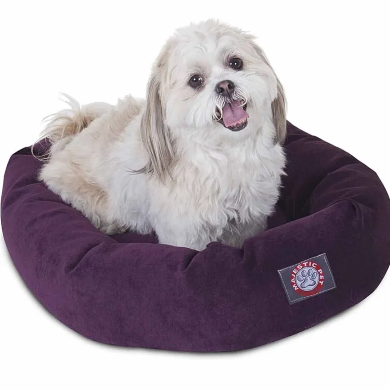 Majestic Pet Villa Collection Micro-Velvet Bagel Pet Bed