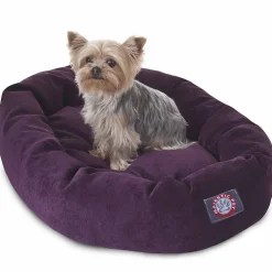 Majestic Pet Villa Collection Micro-Velvet Bagel Pet Bed